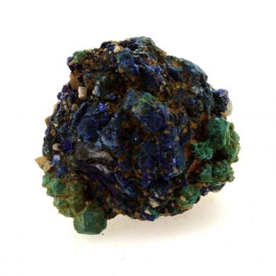 Chessylite ( Azurite ) + Cuprite.