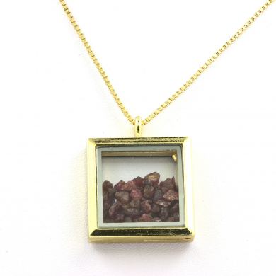 Raw Ruby necklace.