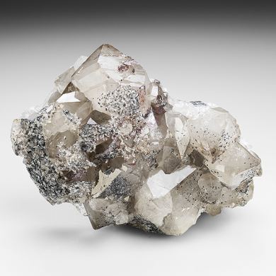 Quartz with Hematite, Calcite