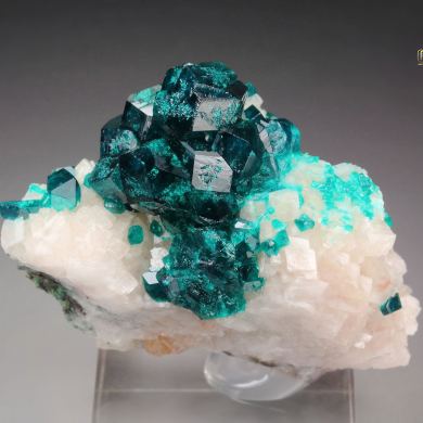 gemmy DIOPTASE, CALCITE