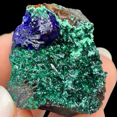 Brochantite, azurite, cuprite