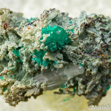 Dioptase with Cerussite