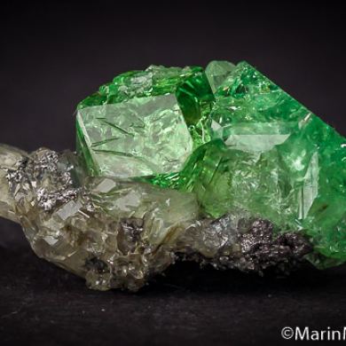 Tsavorite with Pyrite