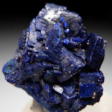 Azurite with Malachite after Cuprite