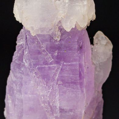 Quartz on Amethyst