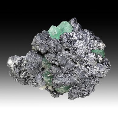 Geocronite with Galena, Fluorite