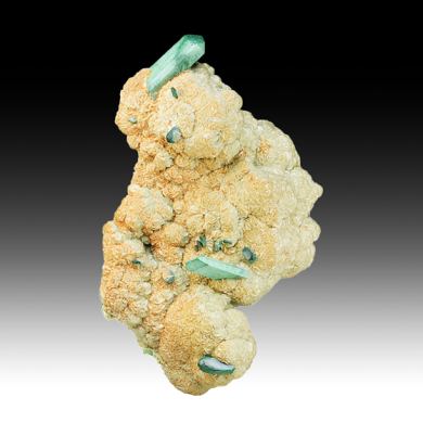 Malachite after Azurite with Smithsonite