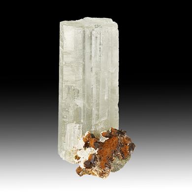 Aragonite with Quartz, Hematite