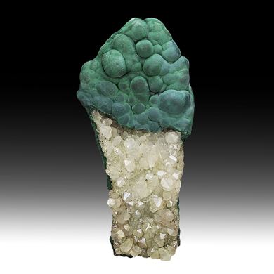 Malachite with Quartz