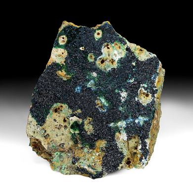 Clinoclase with Cornwallite, Parnauite