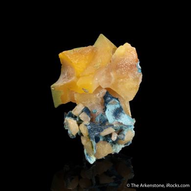 Wulfenite with Shattuckite, and Duftite