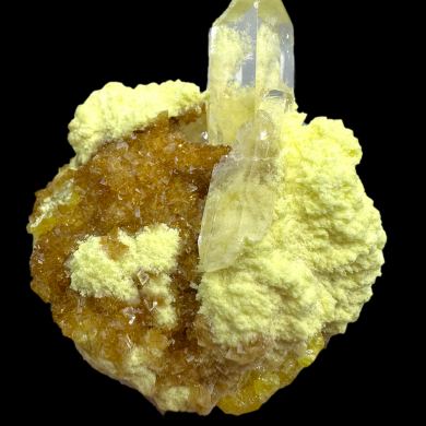 Celestine, sulphur, calcite