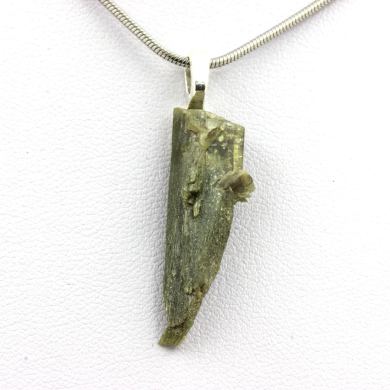 Raw Epidote Necklace. 12.83 ct.