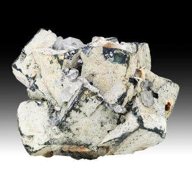 Galena with Cerussite, Plumbogummite, Quartz, Wulfenite