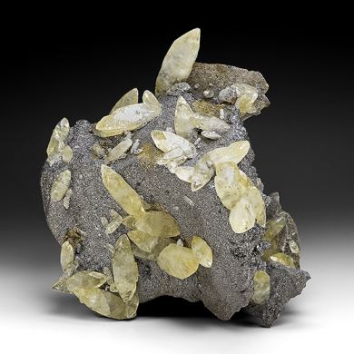 Calcite with Galena, Pyrite