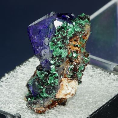 Azurite with Malachite