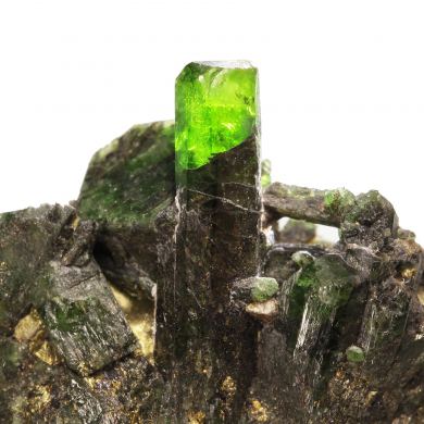 Diopside (Chromian Diopside - GEMMY) (ex Richard A. Kosnar Collection) / Outokumpu Deposit, Finland