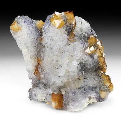 Scheelite with Fluorite, Pyrite