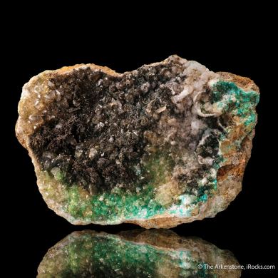 Copper with Dioptase and Calcite