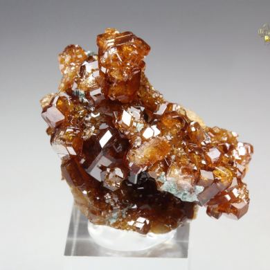 gem GARNET var. HESSONITE, CLINOCHLORE