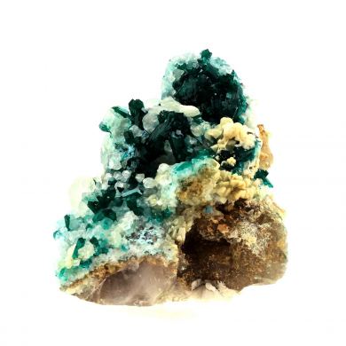 Dioptase + Calcite.