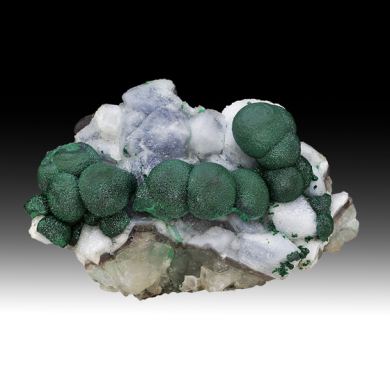 Malachite with Quartz