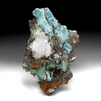 Rosasite with Calcite