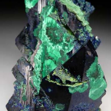 Azurite with Malachite