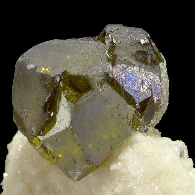 Sphalerite var. cleiophane, Mn-calcite