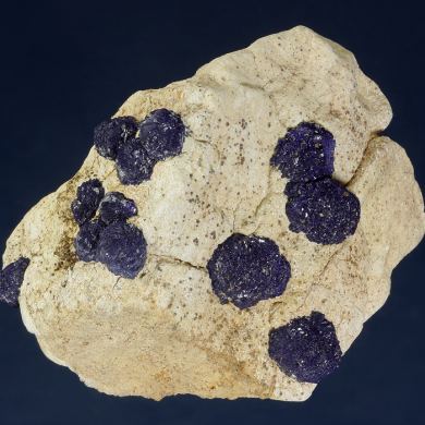 Azurite on sandstone