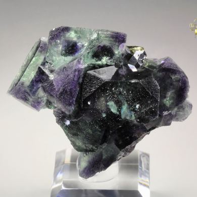 FLUORITE with PHANTOMS, PYRITE