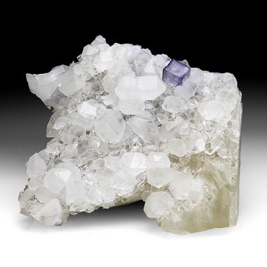 Fluorite with Quartz, Calcite