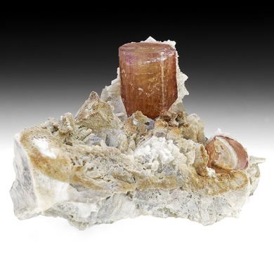 Elbaite with Quartz, Feldspar