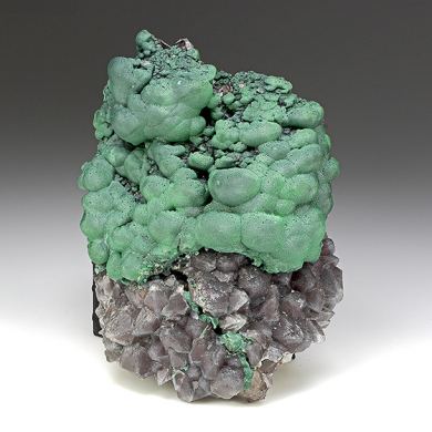 Malachite with Quartz