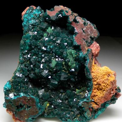 Dioptase with Malachite