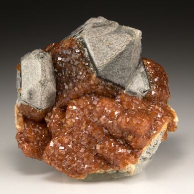 Spessartine on Quartz