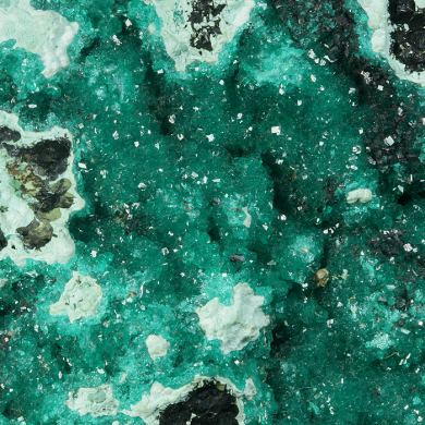 Dioptase on Chrysocolla