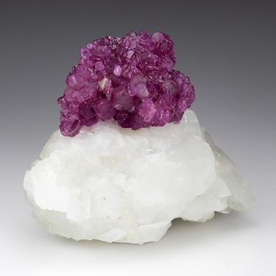 Corundum var. Ruby with Calcite