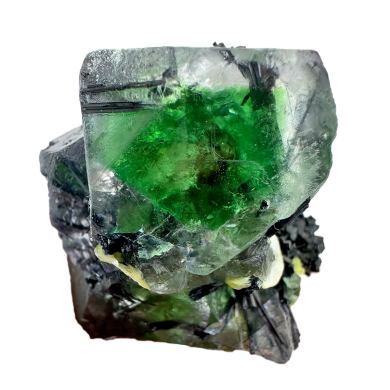 Fluorite, tourmaline, muscovite