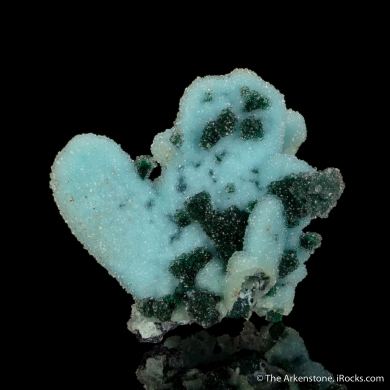 Quartz on Malachite and Chrysocolla ps. Azurite