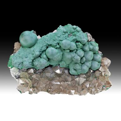 Malachite with Quartz