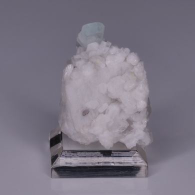 AQUAMARINE on ALBITE - Dassu, Braldu Valley, Shigar District, Gilgit-Baltistan, Pakistan