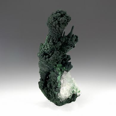 Malachite with Quartz