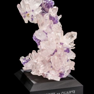 Fluorite on Quartz from India