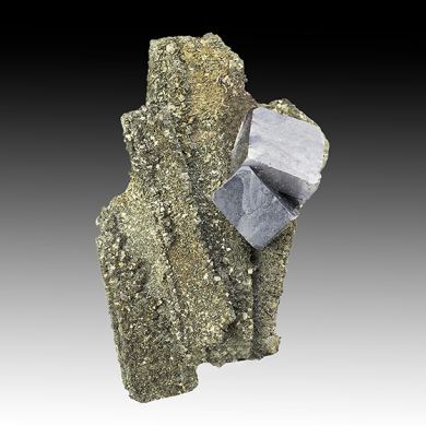 Pyrite after Anhydrite with Galena