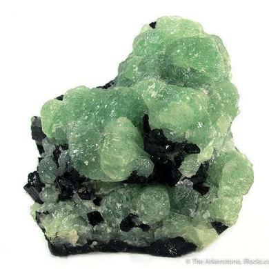 Babingtonite on Prehnite