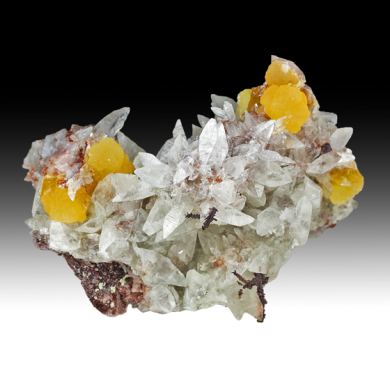 Mimetite with Calcite, Copper