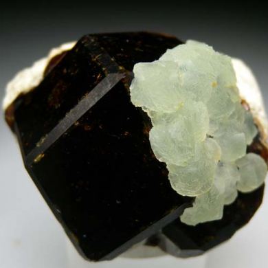 Prehnite on Andradite