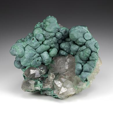 Malachite with Quartz