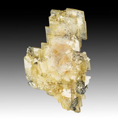 Barite with Quartz, Pyrite